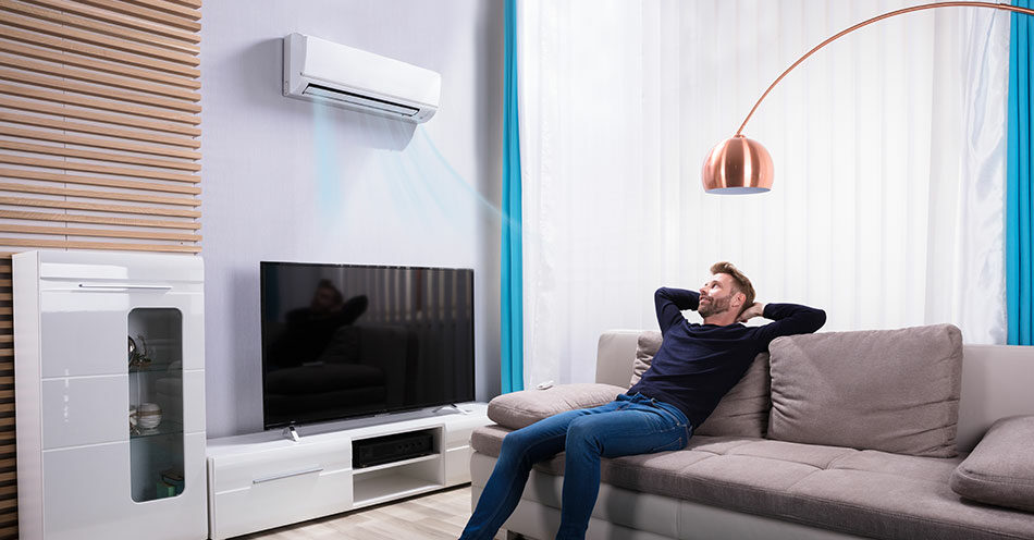 home owner enjoying heat pump