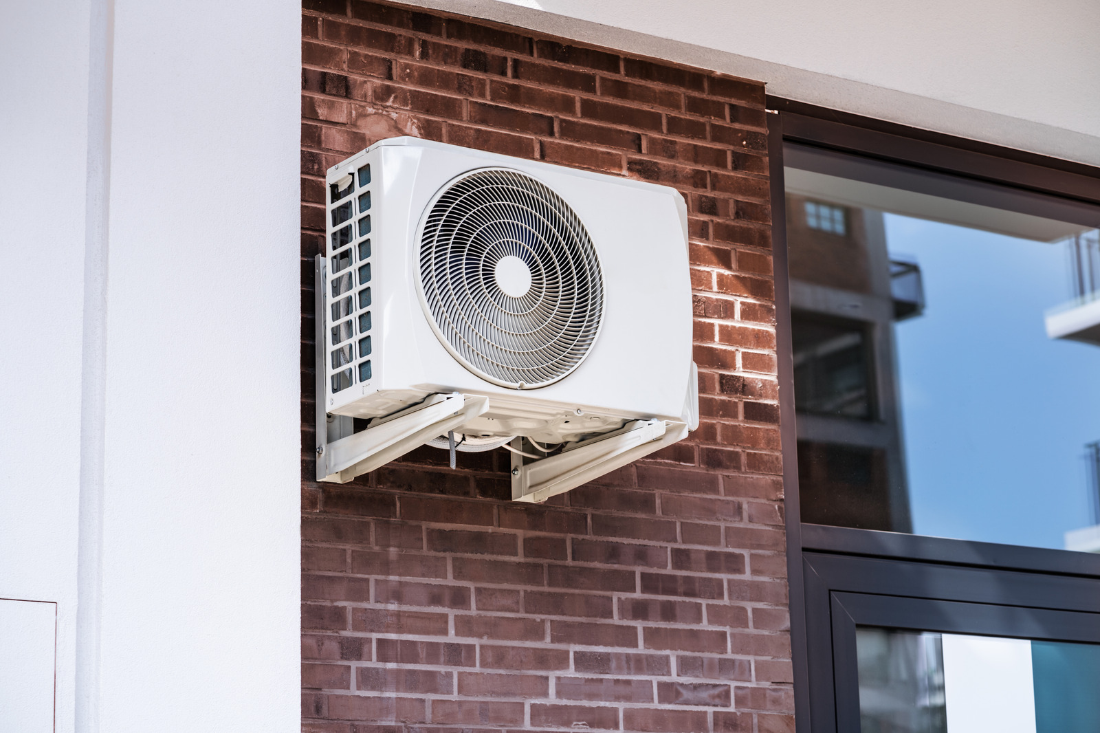 Heat pump on a house in Auckland